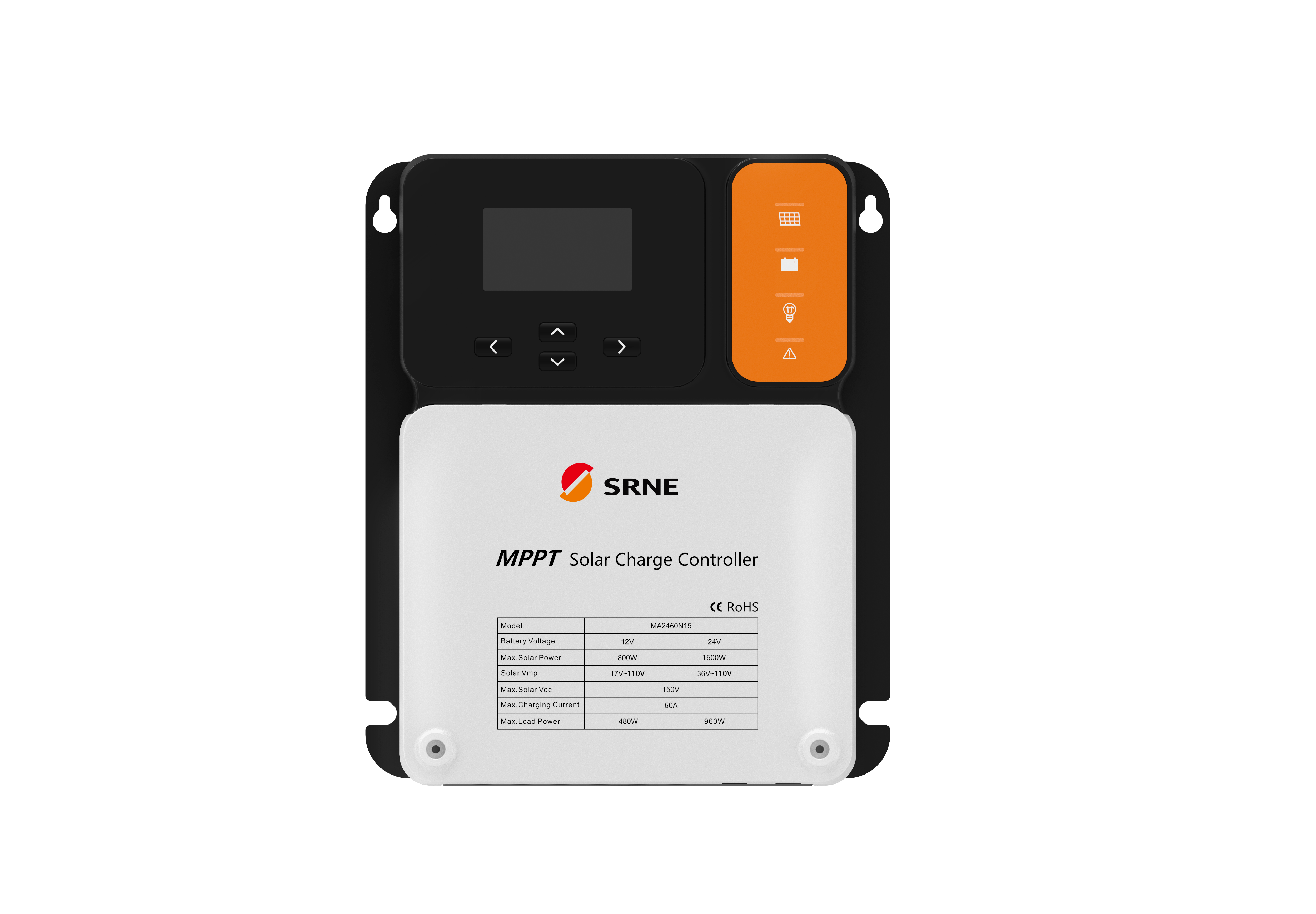 Contrôleur de charge MPPT 60A 12V/24V SRNE MA2460N15
